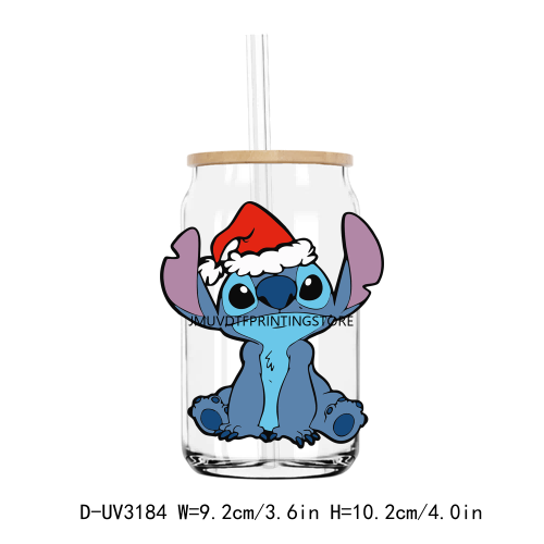 Christmas Santa Claus Cartoon Characters UV DTF Transfers Stickers Decals For Libbey Cold Cups Mugs Tumbler Waterproof DIY Logo