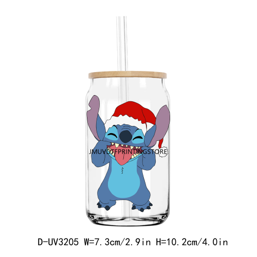 Christmas Santa Claus Cartoon Characters UV DTF Transfers Stickers Decals For Libbey Cold Cups Mugs Tumbler Waterproof DIY Logo