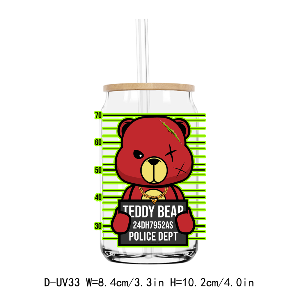 Famous Hustle Teddy Bear Dolls Cash UV DTF Sticker Decals