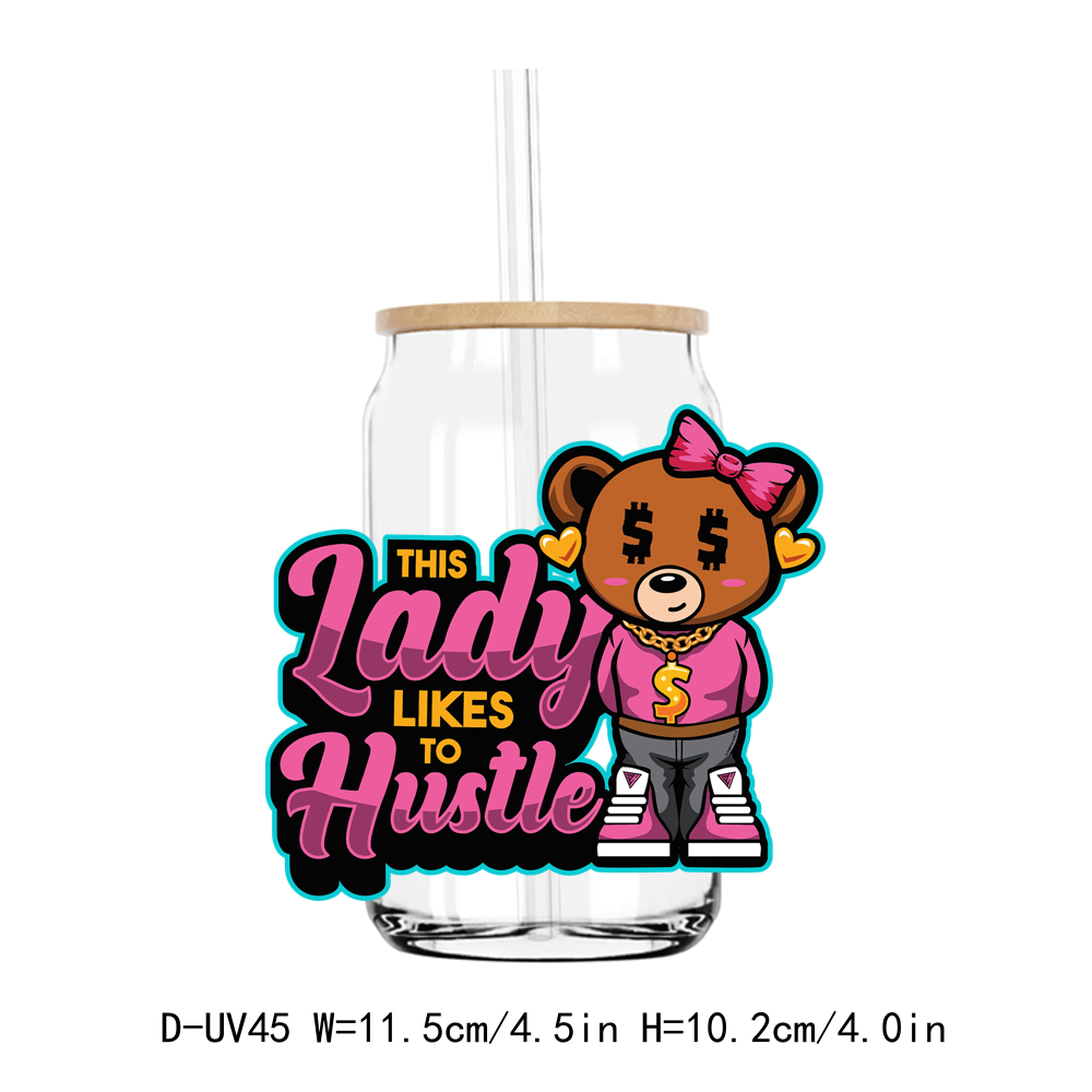 Famous Hustle Teddy Bear Dolls Cash UV DTF Sticker Decals