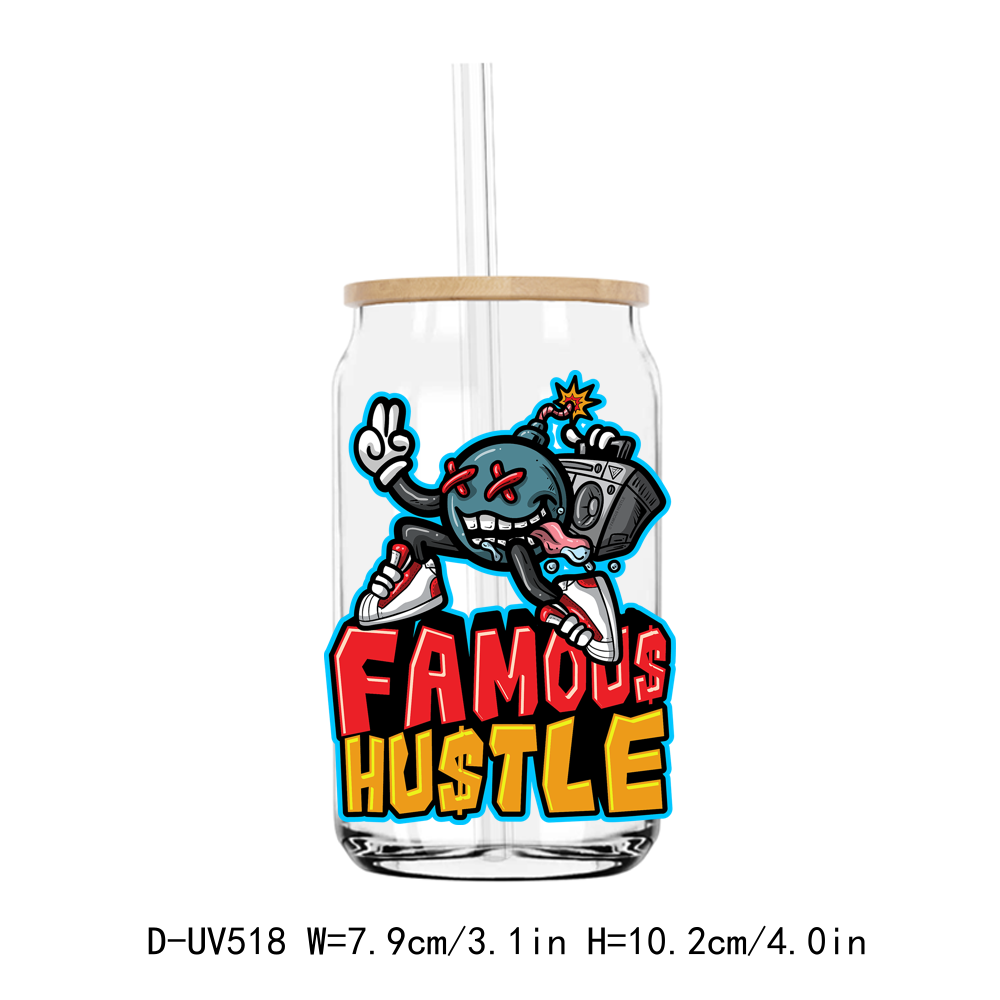 Money Time Famous Hustle 16OZ UV DTF Sticker Decals