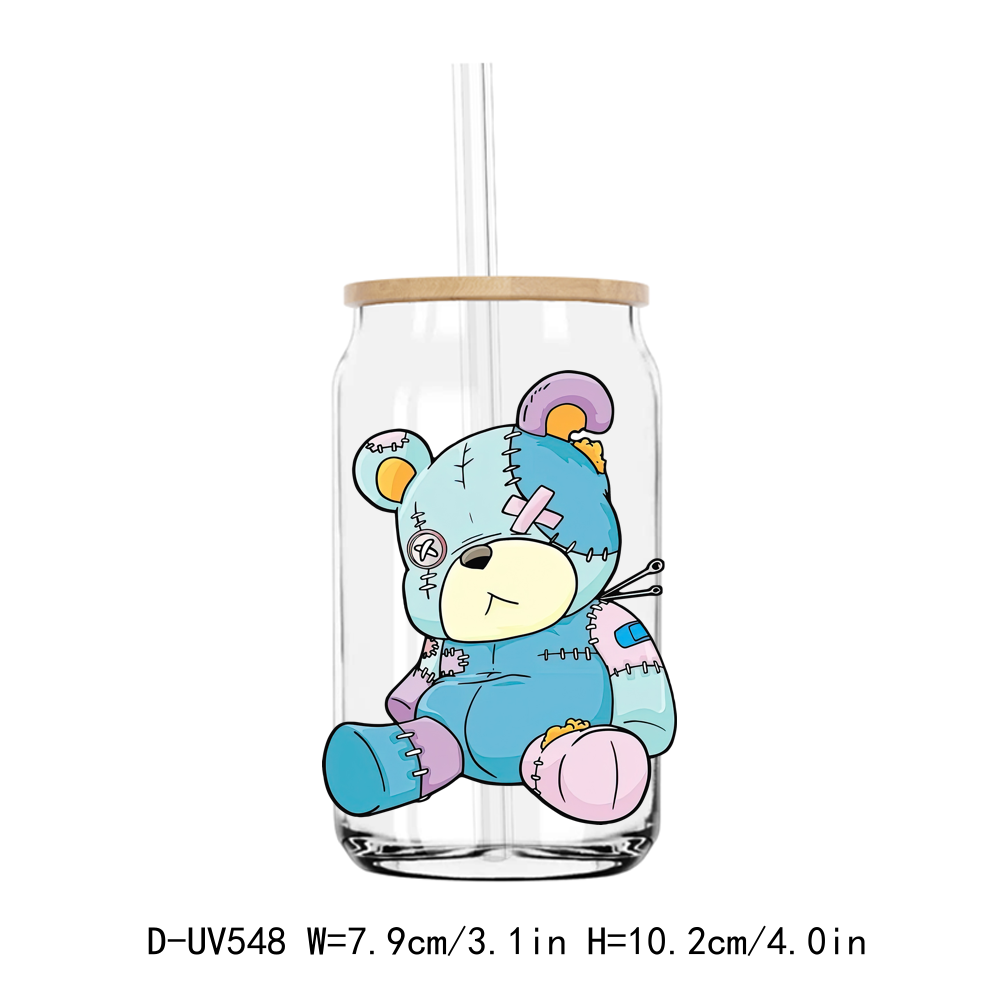 Teddy Bear 16OZ UV DTF Sticker Decals