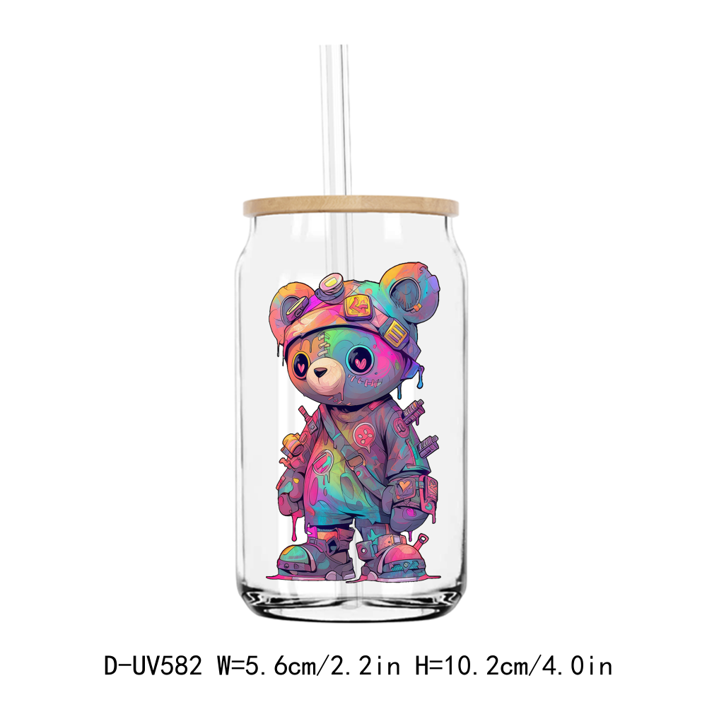 Teddy Bear 16OZ UV DTF Sticker Decals