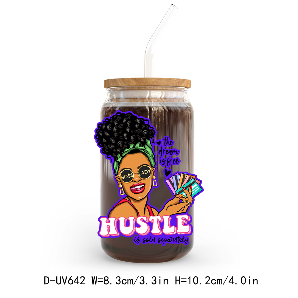 Melanin Afro Girl Woman UV DTF Sticker Decals