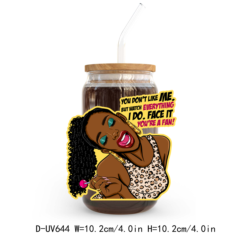 Melanin Afro Girl Woman UV DTF Sticker Decals