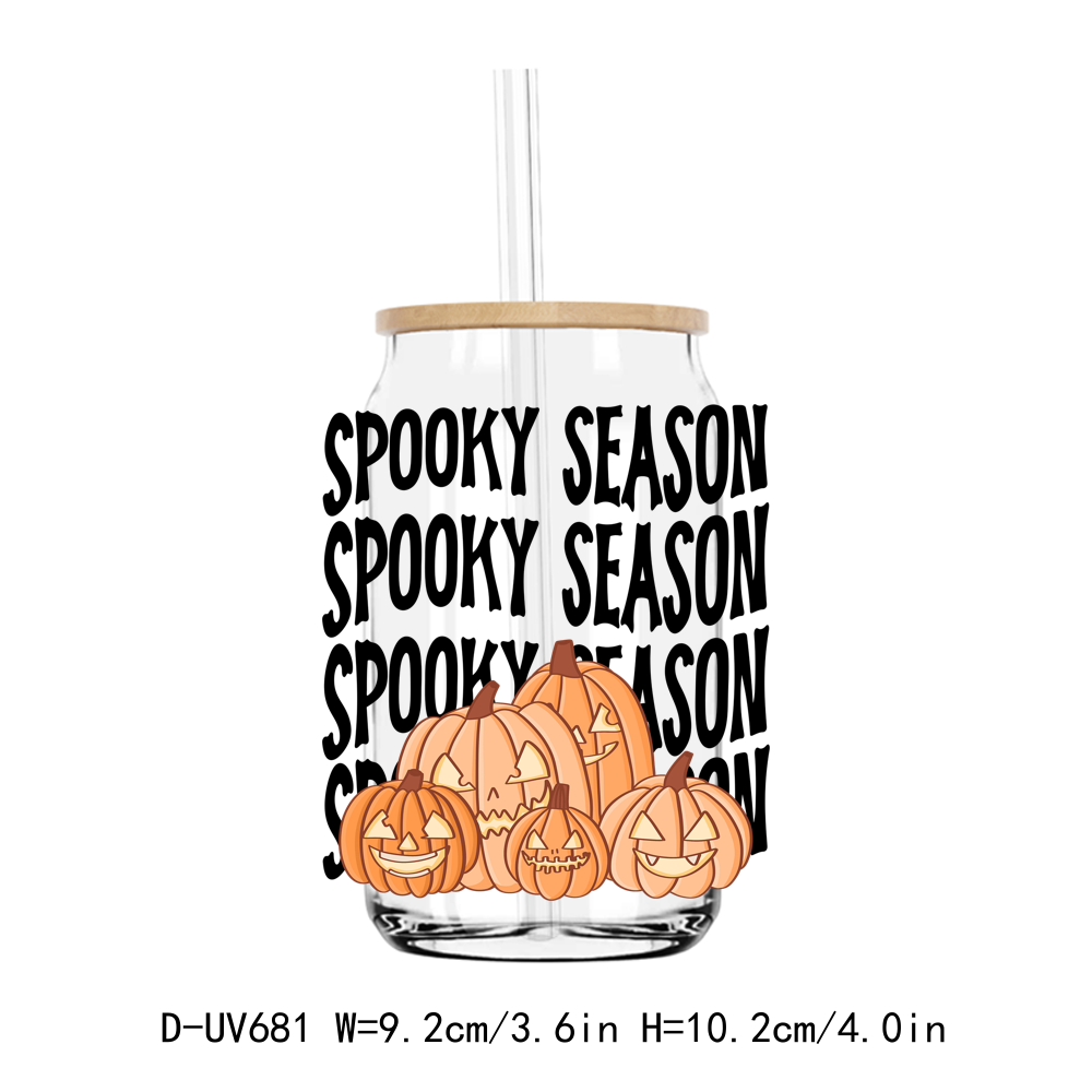 Halloween Spooky 16OZ UV DTF Sticker Decals