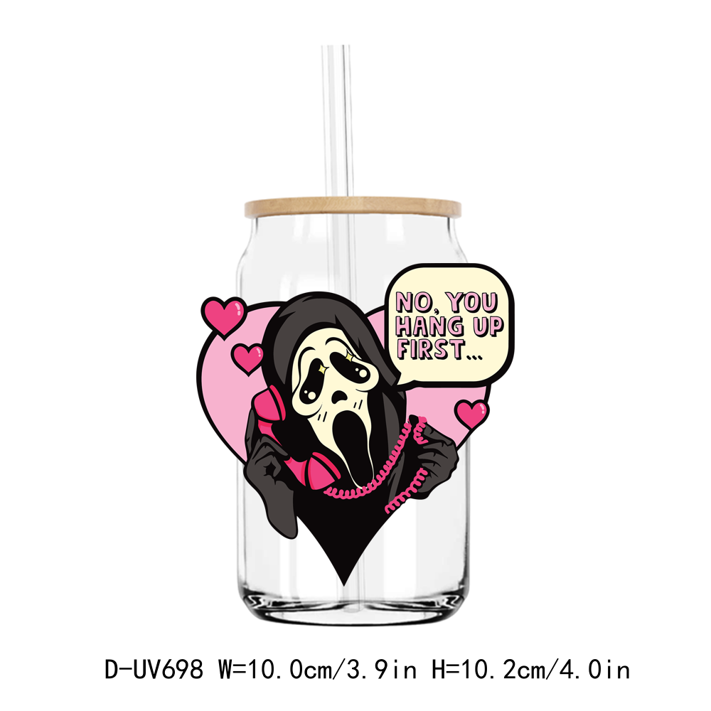 Halloween Scream Ghost Face 16OZ UV DTF Sticker Decals