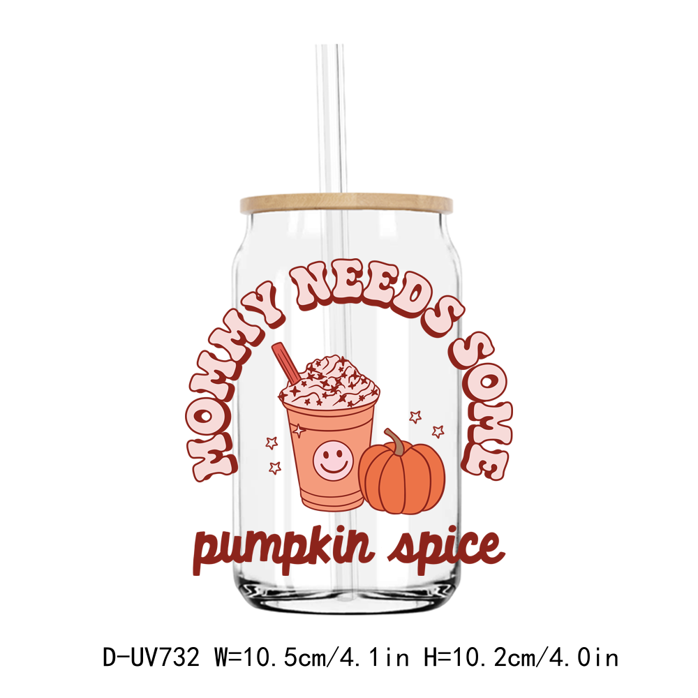 Autumn Pumpkin 16OZ UV DTF Sticker Decals