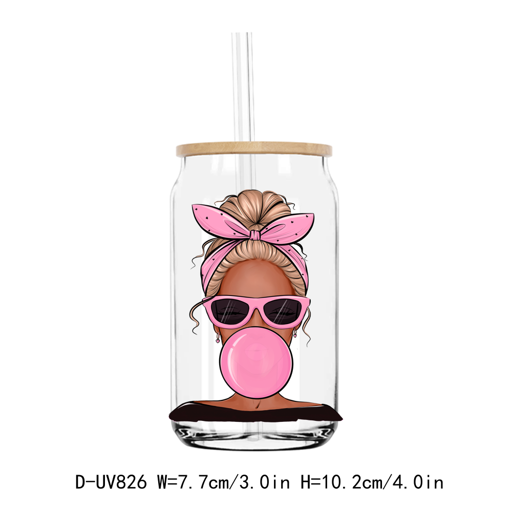 Fashion Girl Coffee Lover UV DTF Sticker Decals