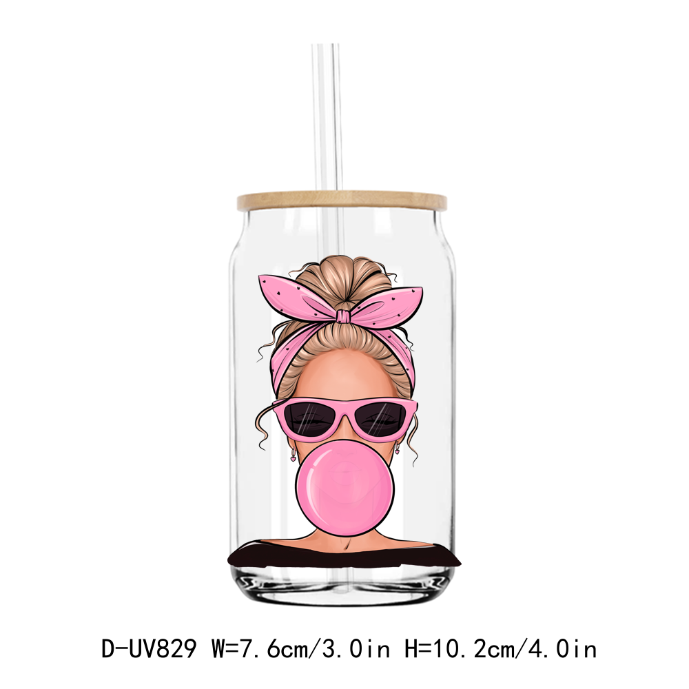 Fashion Girl Coffee Lover UV DTF Sticker Decals