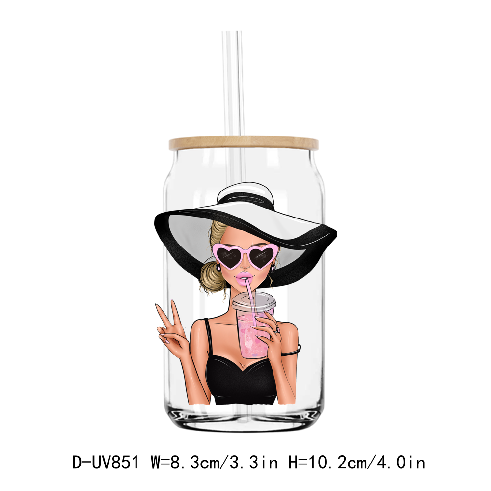 Fashion Summer Hot Girl UV DTF Sticker Decals