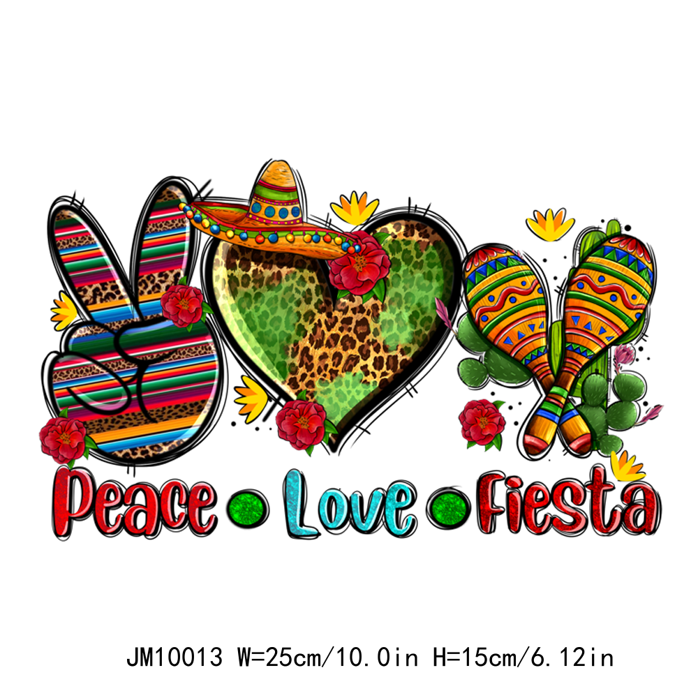 Colorful Love Mexican Design DTF Transfers