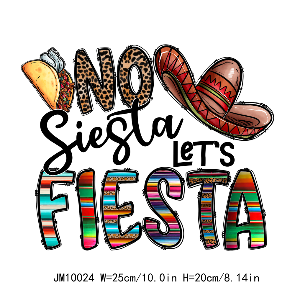 Mexico Western Let's Fiesta DTF Transfers