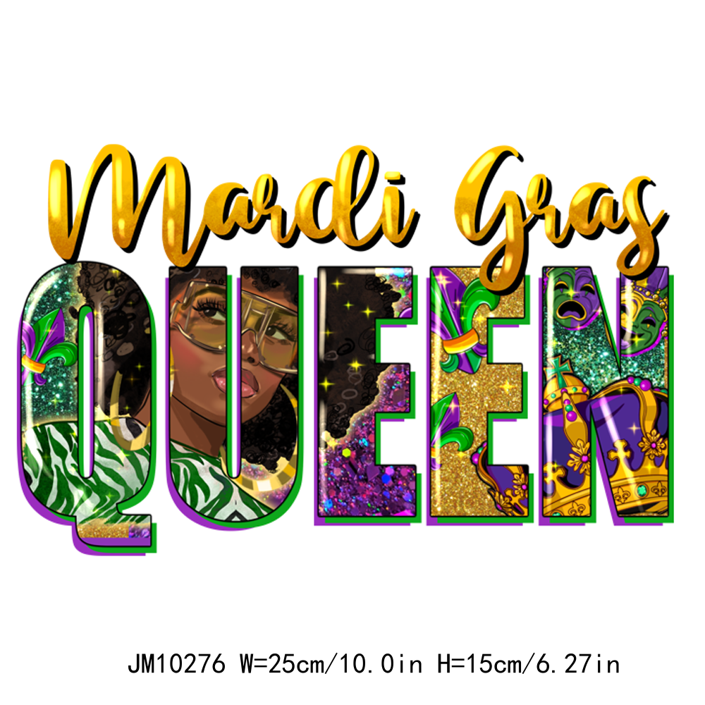 Mardi Gras Afro Queen DTF Transfers