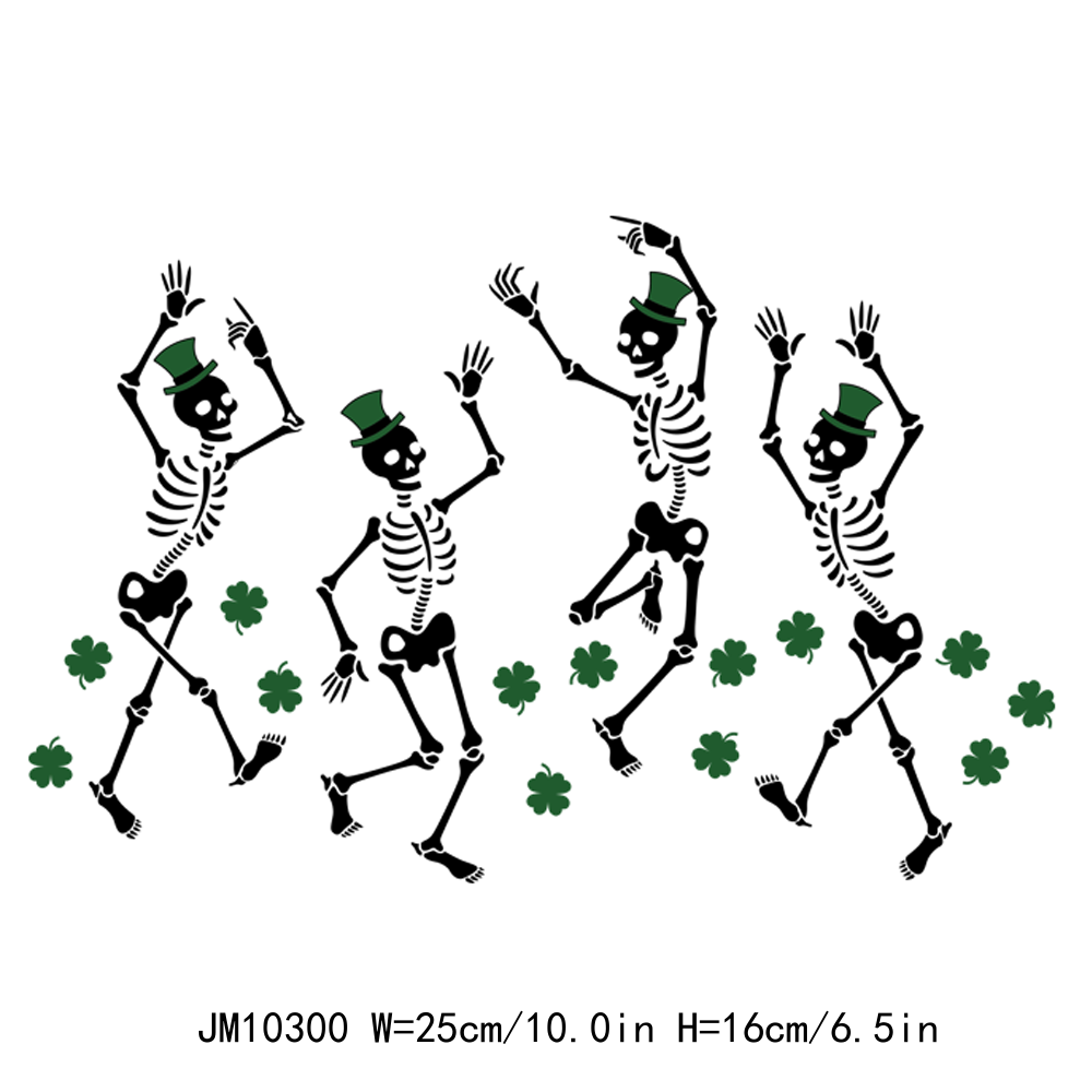 St Patrick & Shamrock Irish Shamrock and Roll DTF Transfers