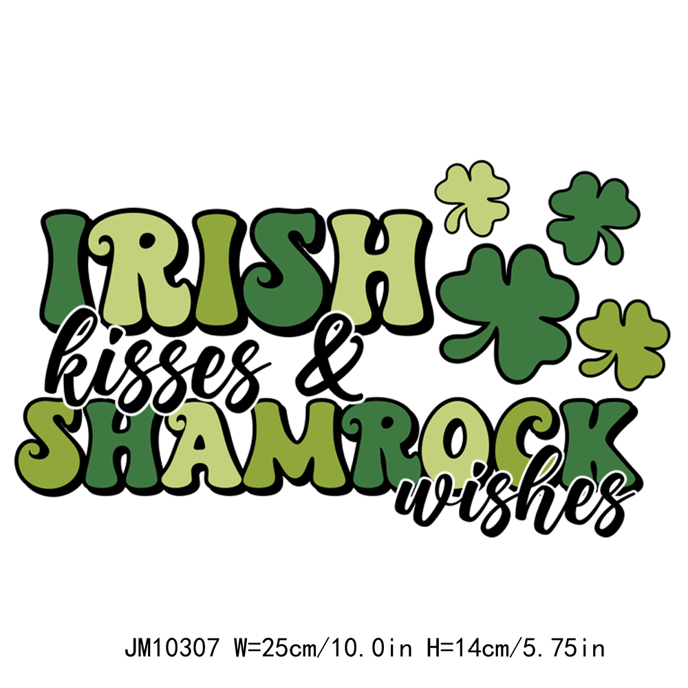 St Patrick & Shamrock Irish Shamrock and Roll DTF Transfers