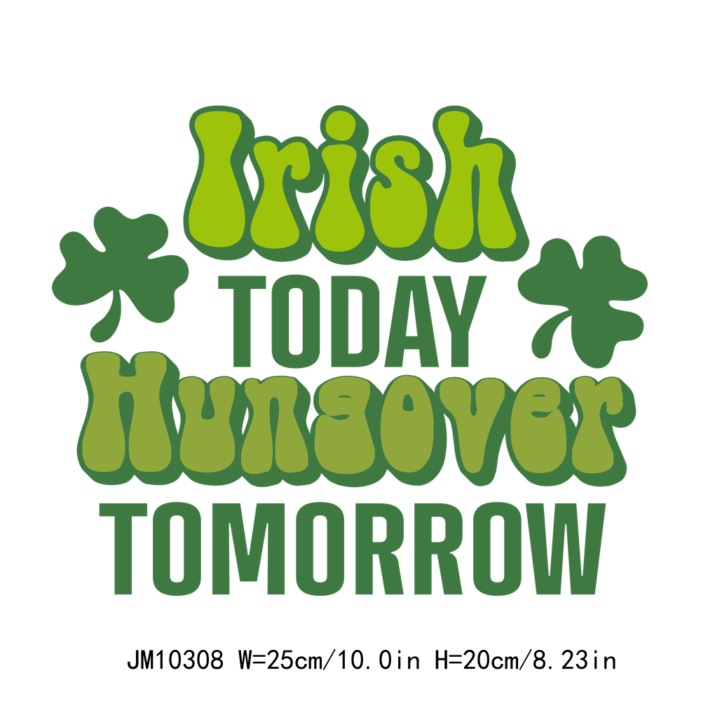 St Patrick & Shamrock Irish Shamrock and Roll DTF Transfers