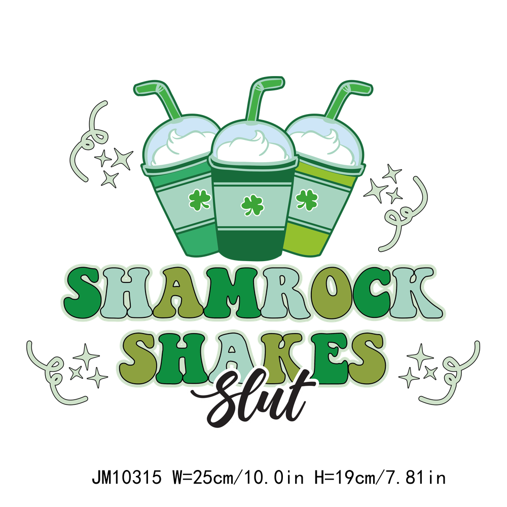 St Patrick & Shamrock Irish Shamrock and Roll DTF Transfers