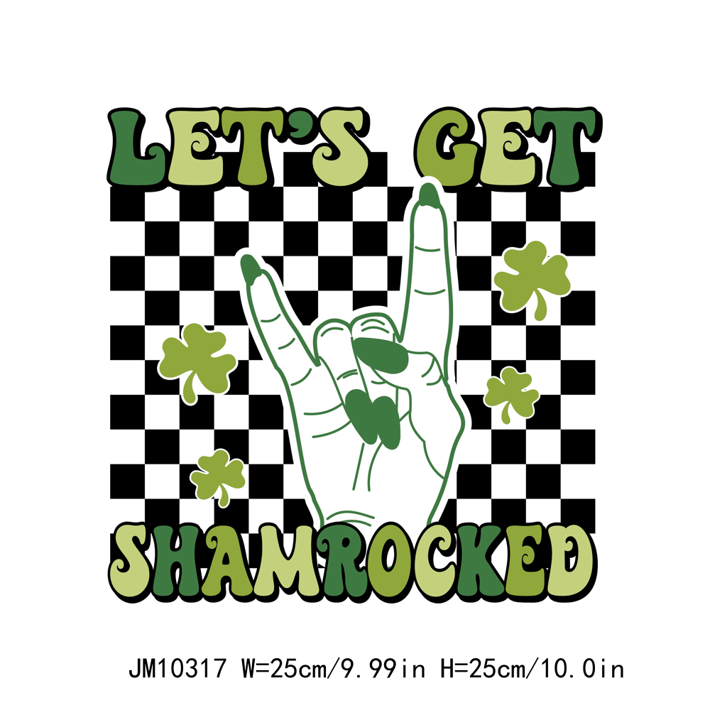 St Patrick & Shamrock Irish Shamrock and Roll DTF Transfers