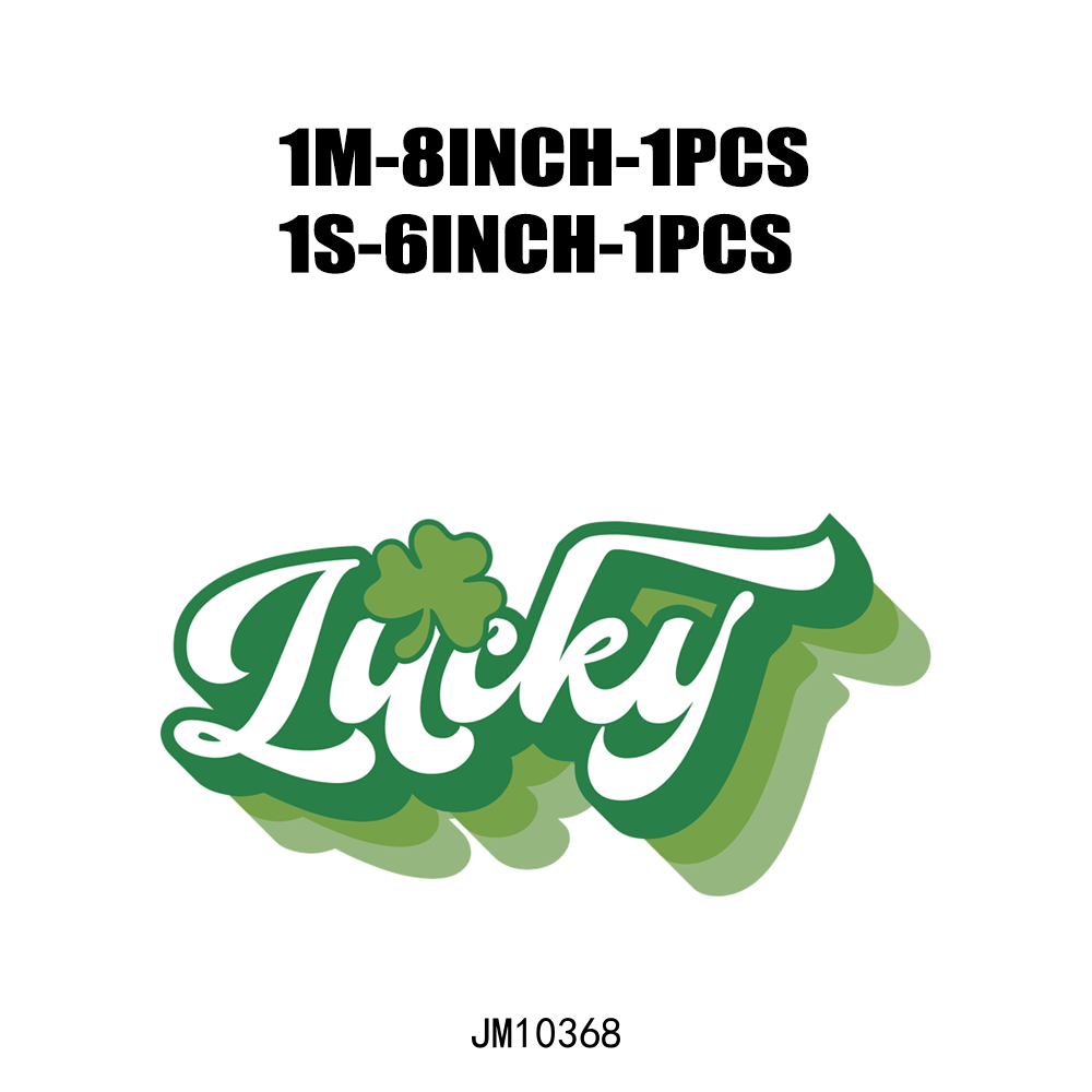 St Patrick & Shamrock Green Lucky Vibes DTF Transfers