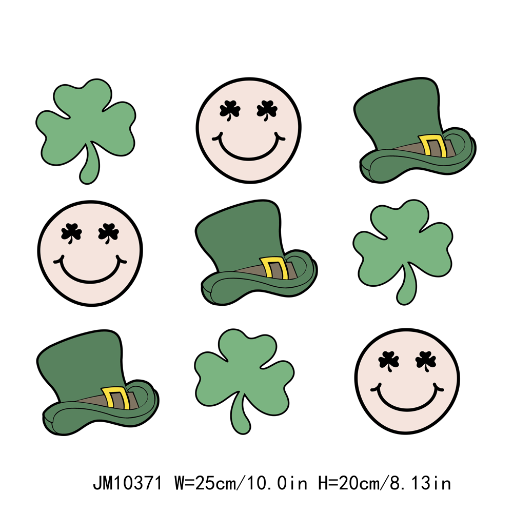 St Patrick & Shamrock Green Lucky Vibes DTF Transfers