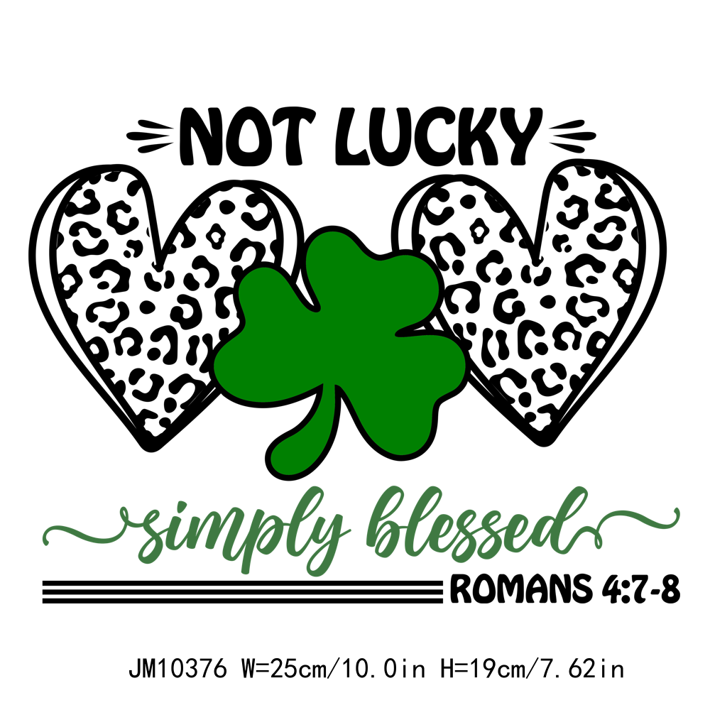 St Patrick & Shamrock Green Lucky Vibes DTF Transfers