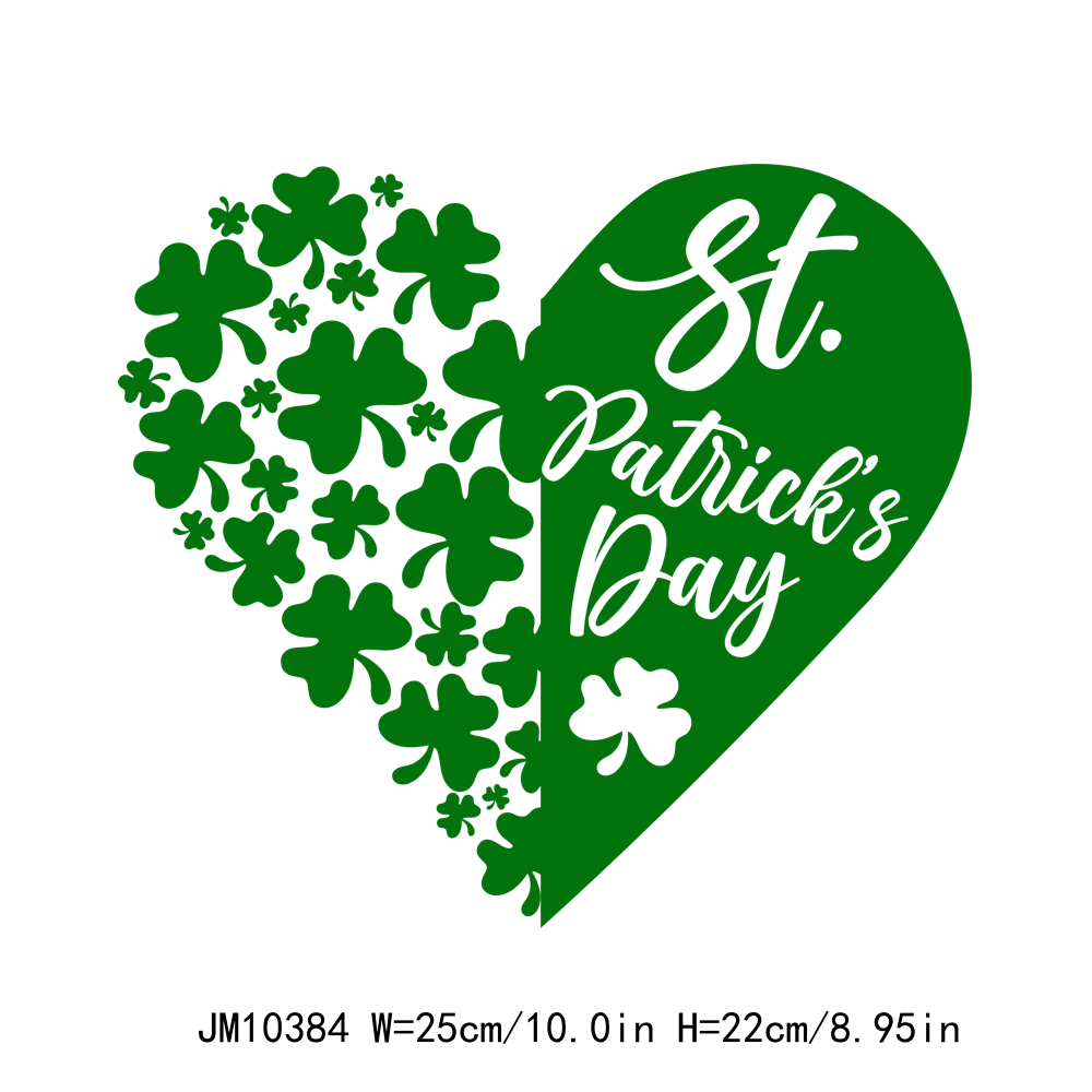 St Patrick & Shamrock Green Lucky Vibes DTF Transfers