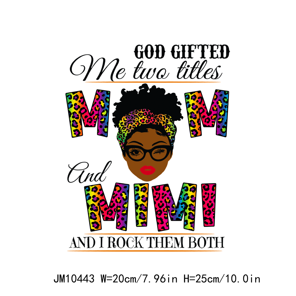 Colorful Blessed Mom Life Flower DTF Transfers