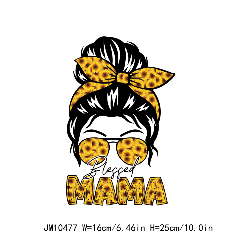 Sunflower Momlife Blessed Mama DTF Transfers