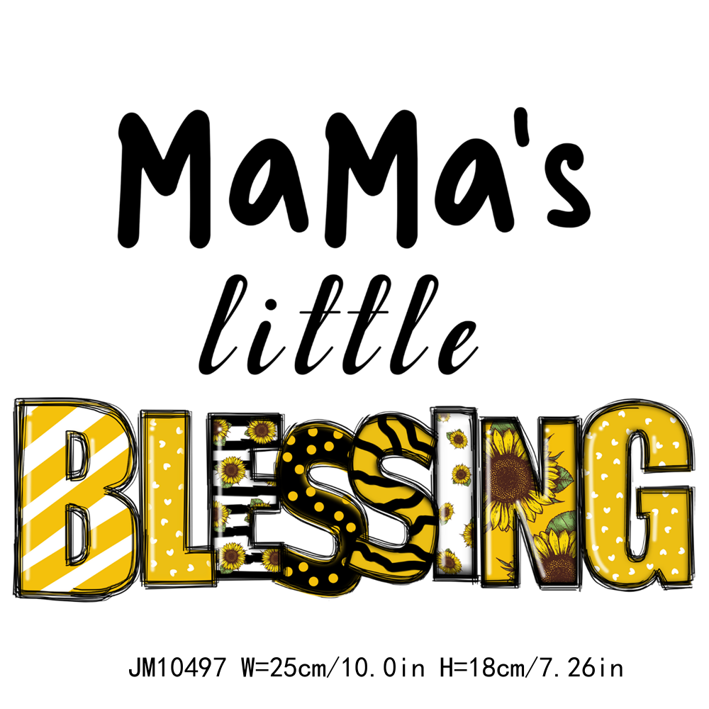 Sunflower Momlife Blessed Mama DTF Transfers