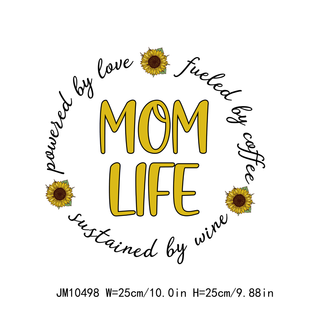 Sunflower Momlife Blessed Mama DTF Transfers