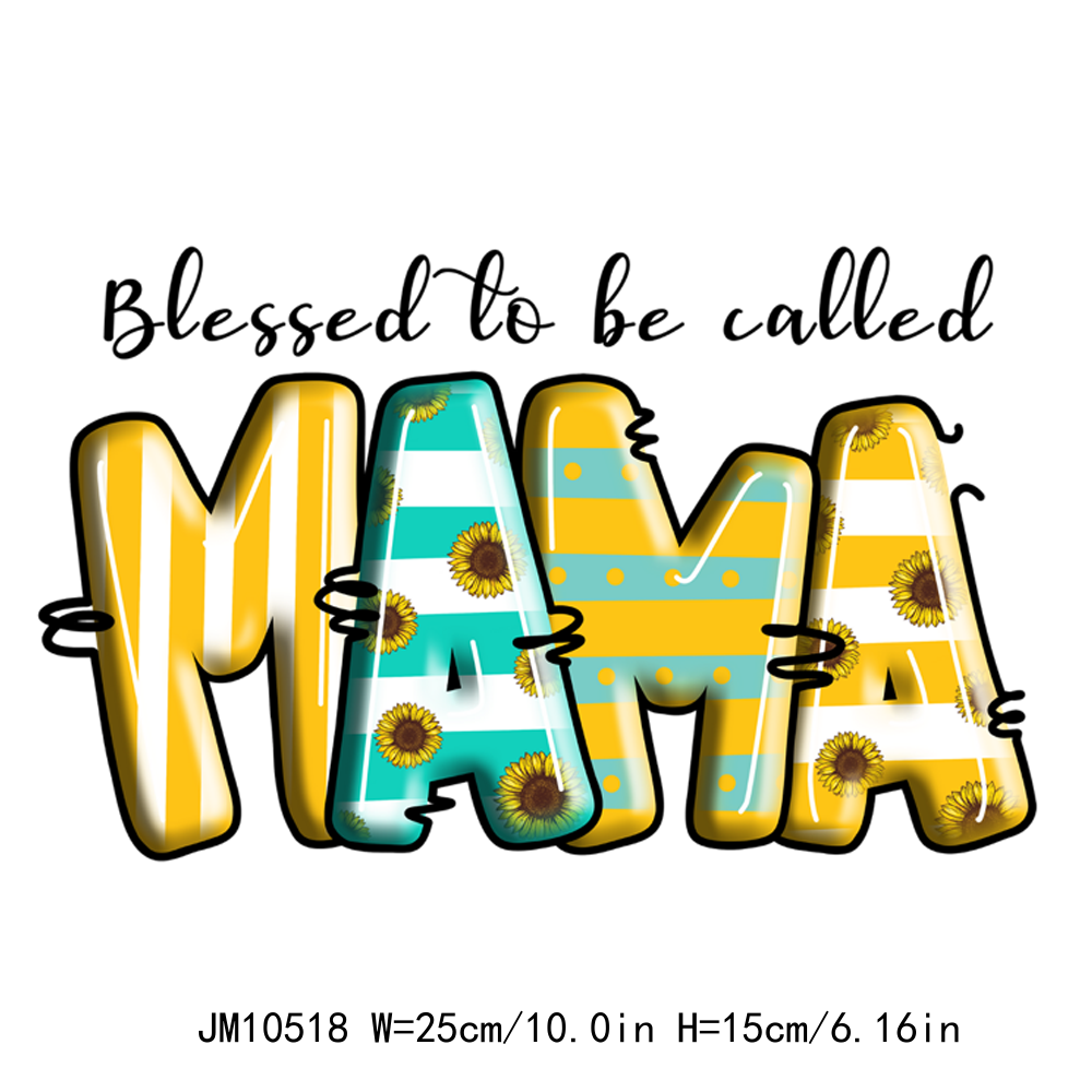 Sunflower Cow Mama Blessed Mother DTF Transfers