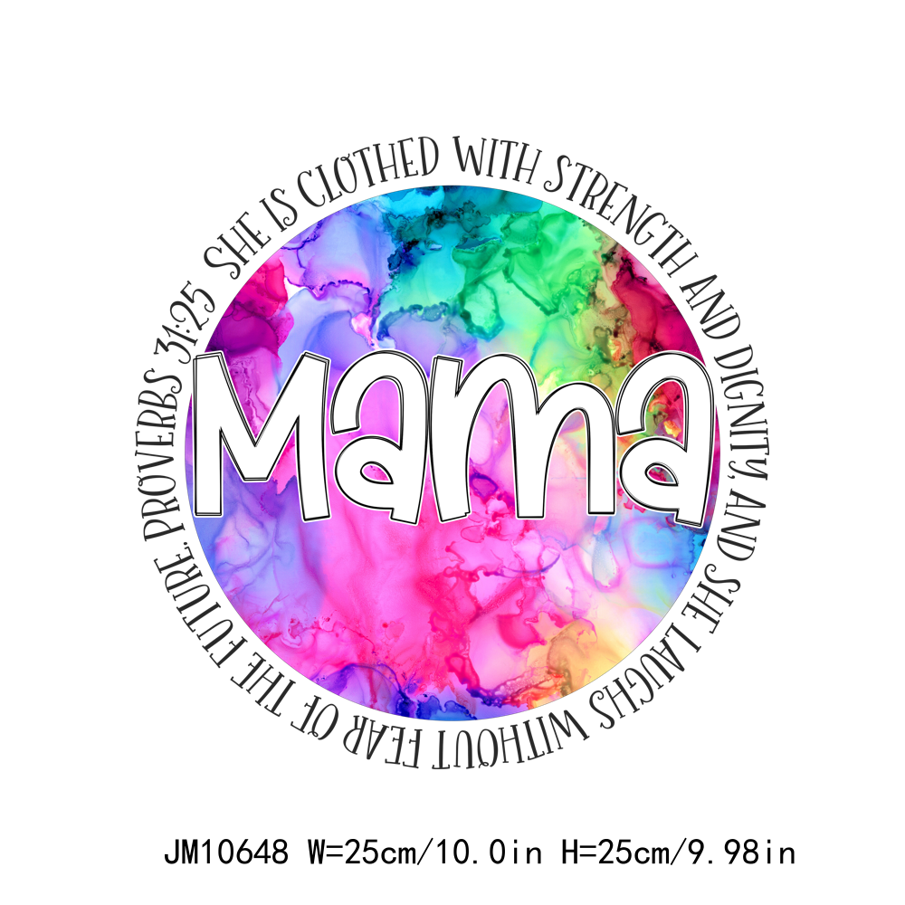 Full Color Mama Letters DTF Transfers