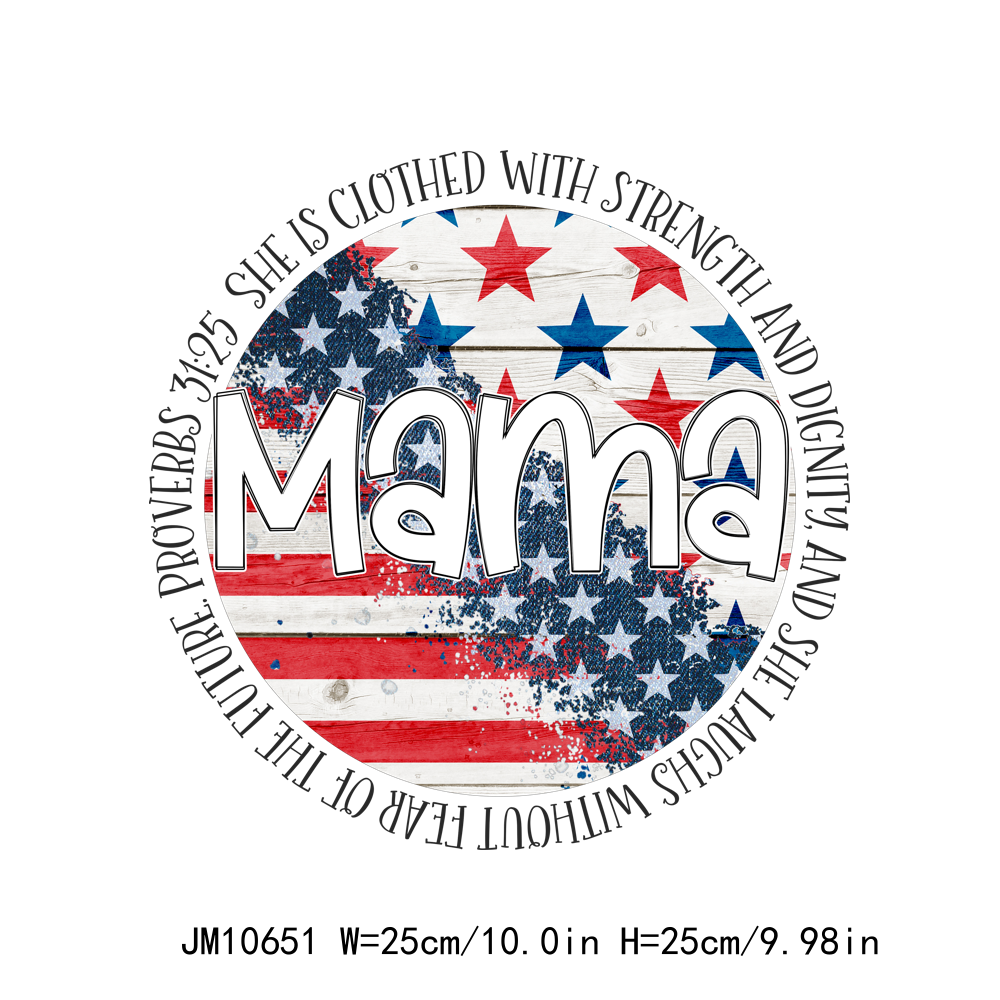 Full Color Mama Letters DTF Transfers