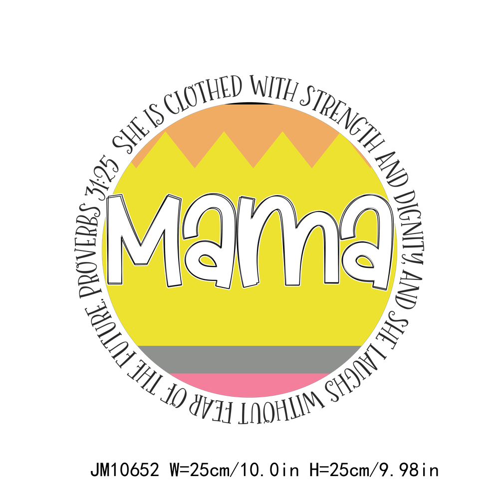 Full Color Mama Letters DTF Transfers