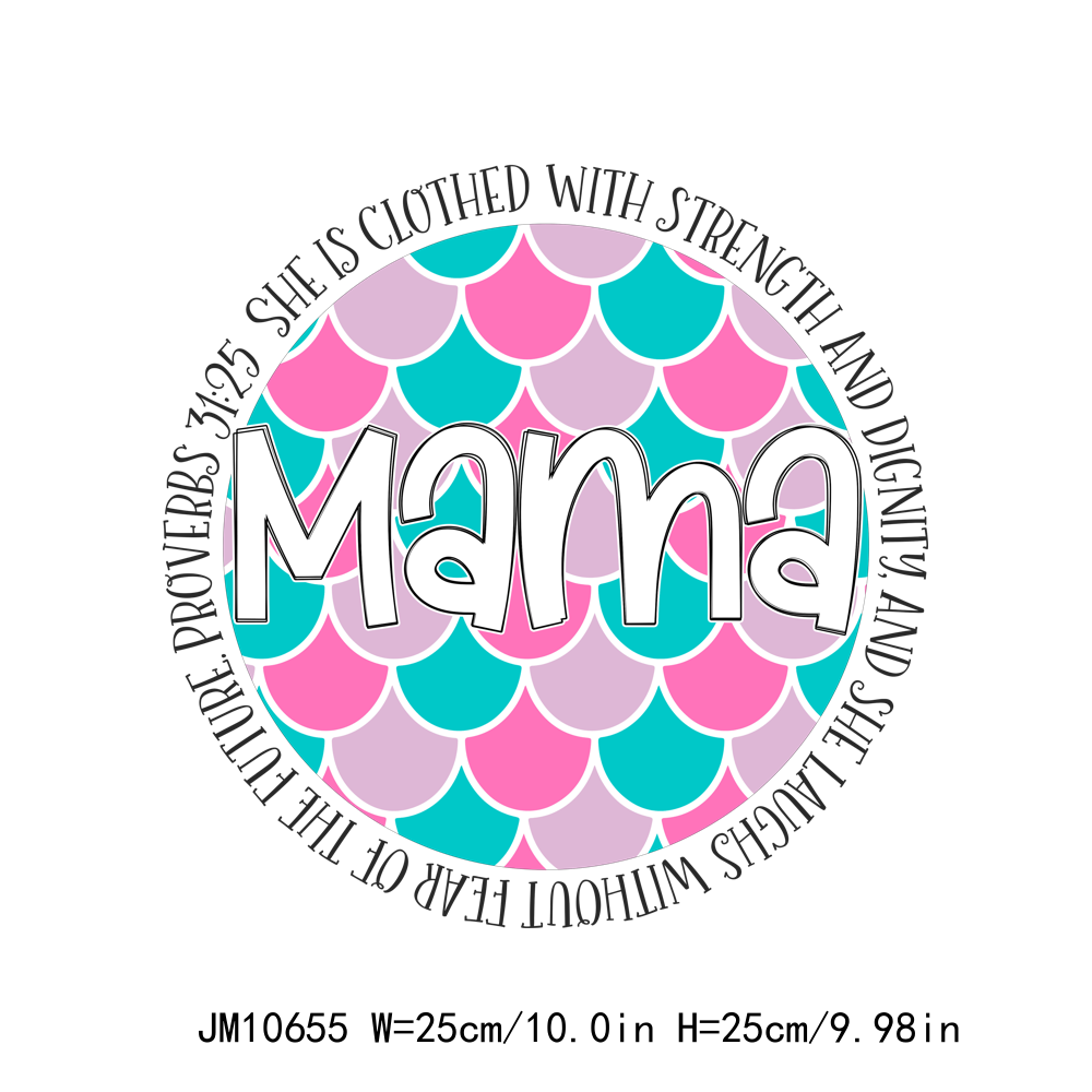 Full Color Mama Letters DTF Transfers