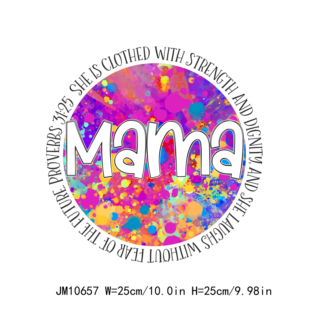 Full Color Mama Letters DTF Transfers