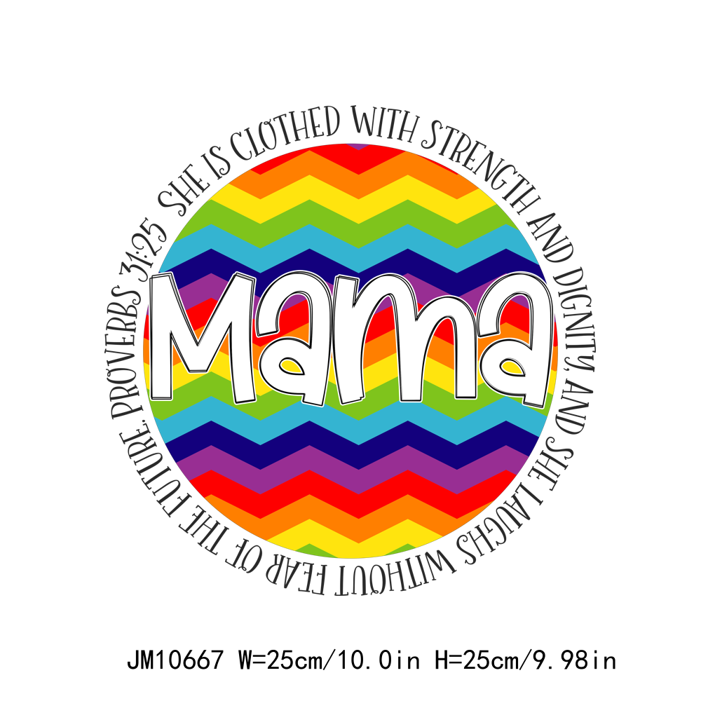 Full Color Mama Letters DTF Transfers