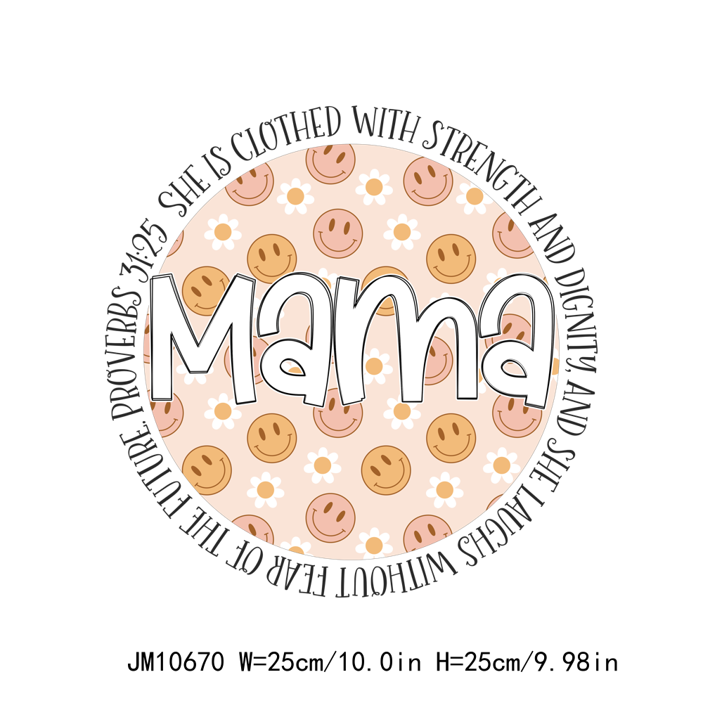 Full Color Mama Letters DTF Transfers