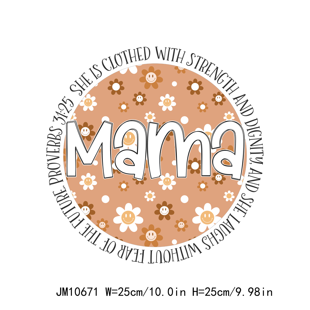 Full Color Mama Letters DTF Transfers