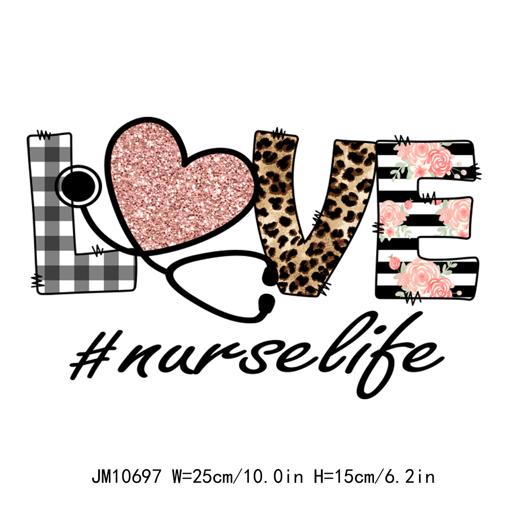 LPN CNA Nurse Love Life DTF Transfers