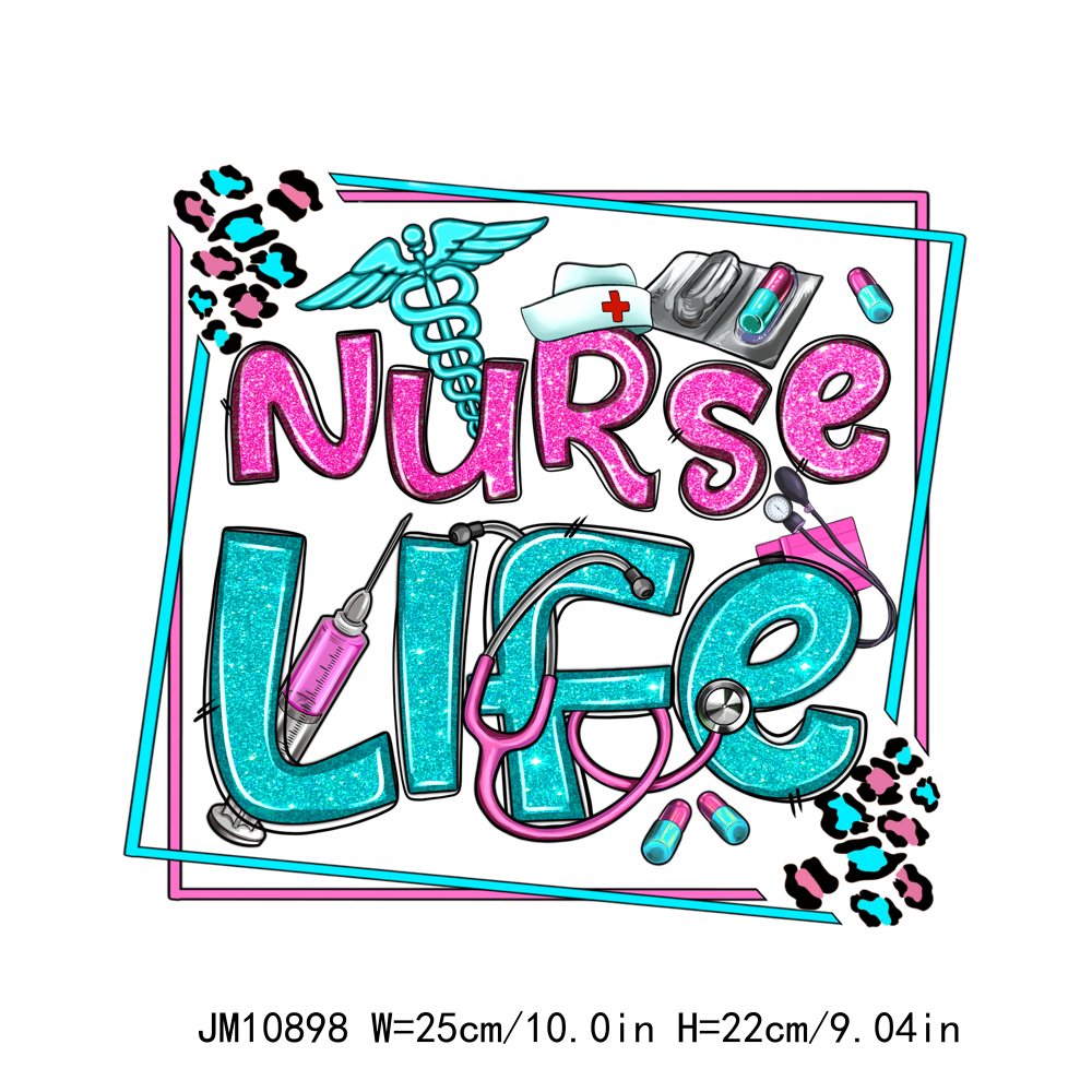 LPN CNA Nurse Love Life DTF Transfers