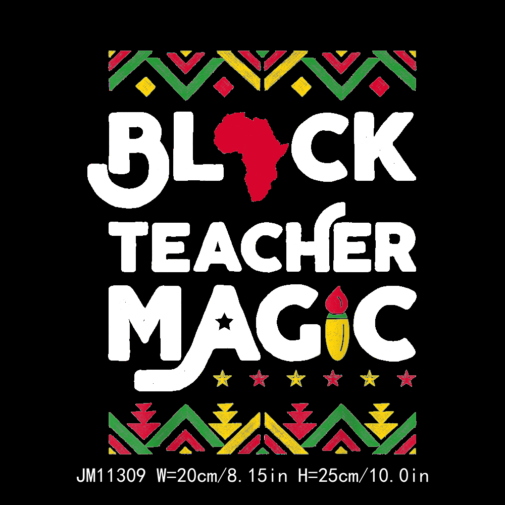 Afro teacher DTF Transfers