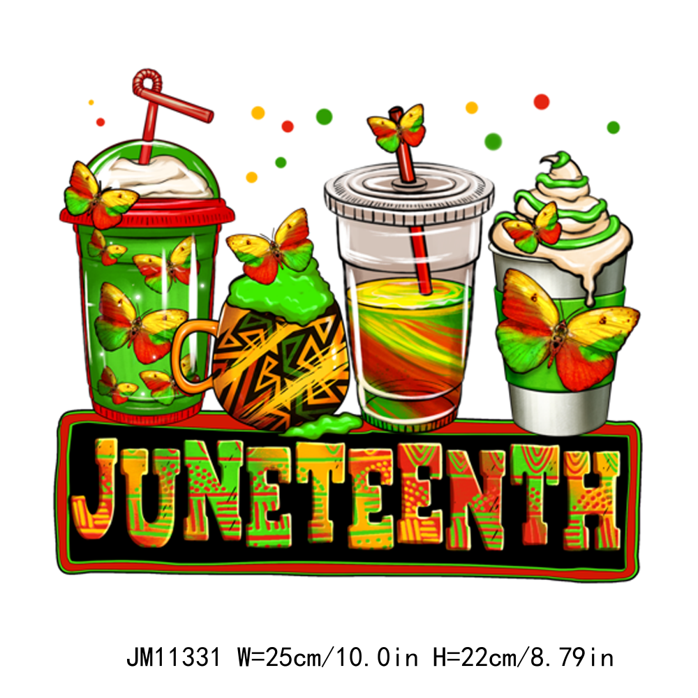 Juneteenth Coffee Cup DTF Transfers