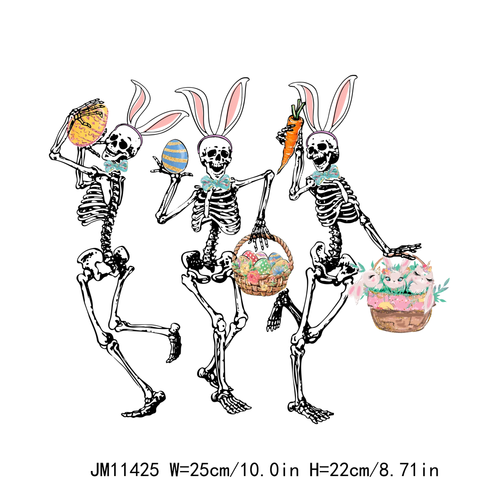 Horror Easter Egg Skeleton DTF Transfers