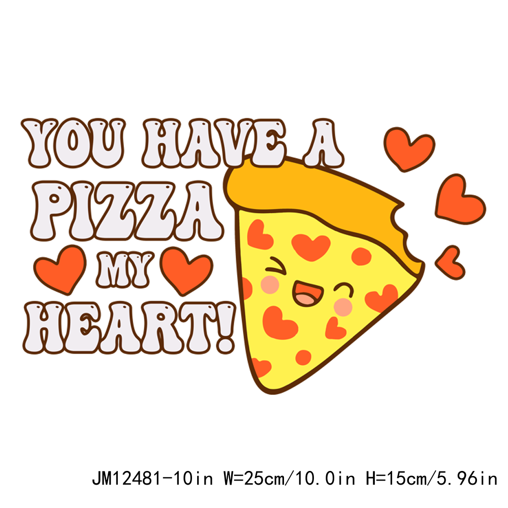 I love Pizza Valentine DTF Transfers