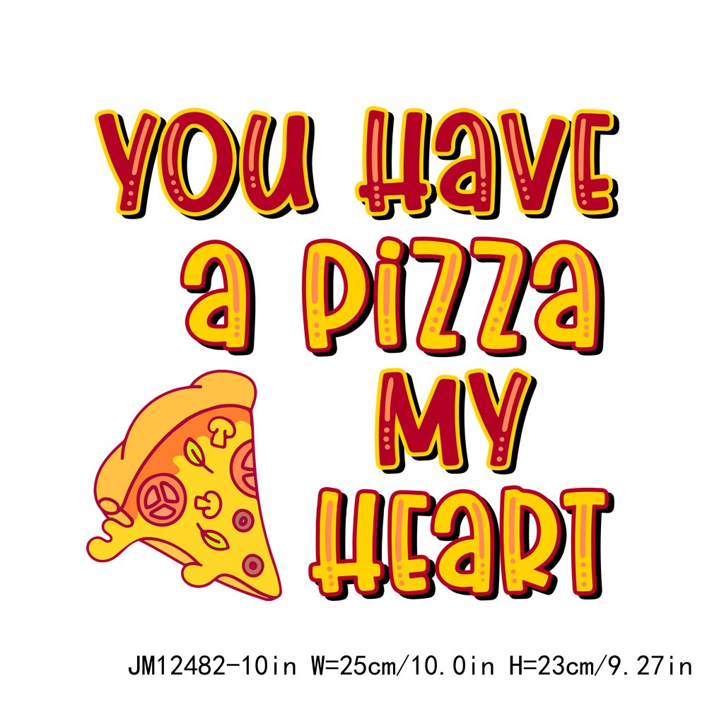 I love Pizza Valentine DTF Transfers