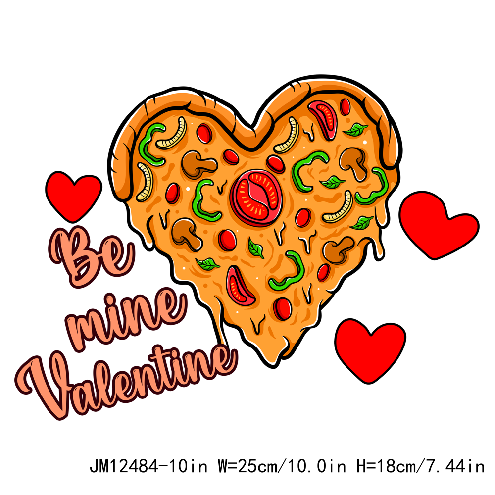 I love Pizza Valentine DTF Transfers