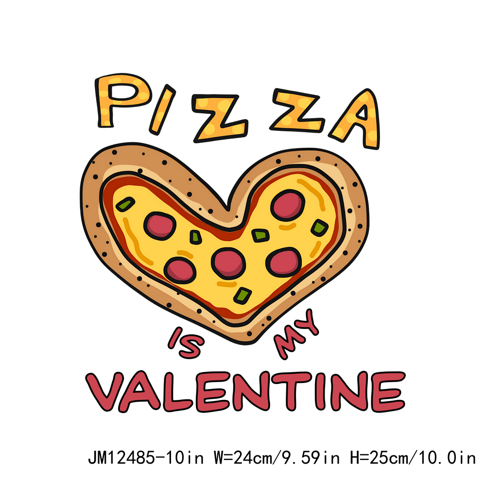 I love Pizza Valentine DTF Transfers