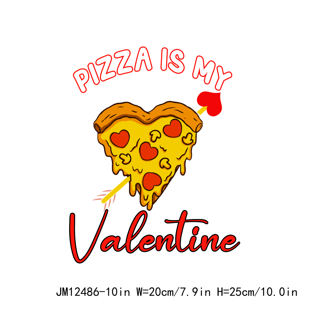 I love Pizza Valentine DTF Transfers